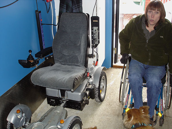 Storage place for electric wheelchair
